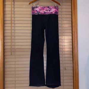 Victoria’s Secret pink tie dye yoga pants (ripped hem- needs one leg hem redone)